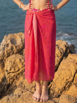 AOBA - Women Pink Printed Sarong