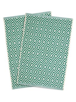 Saral Home - Green Cotton Printed Bathmats