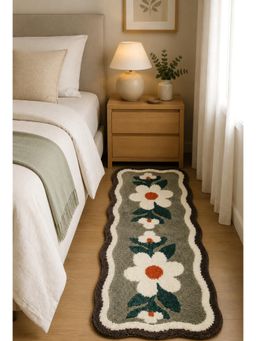 Saral Home - Bellis Microfiber Floral Anti-Skid Runner -Multi-Color