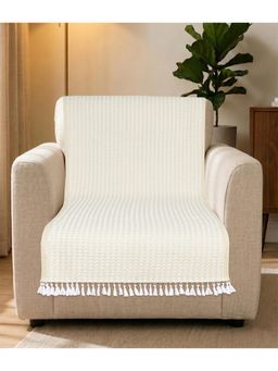 Saral Home - Comfy Cotton Polyester Fringe Sofa Thrown
