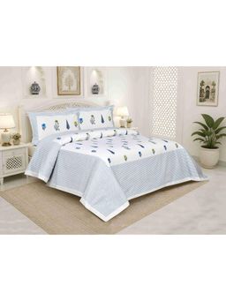 Indra's - 100% Cotton 200Tc Super King Size Bedsheet With 2 Pillow Covers