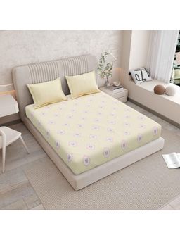Indra's - Pure 100% Cotton 200Tc Super King Size Bedsheet With 2 Pillow Covers