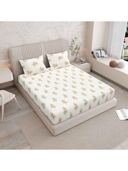 Indra's - Pure 100% Cotton 200Tc Super King Size Bedsheet With 2 Pillow Covers