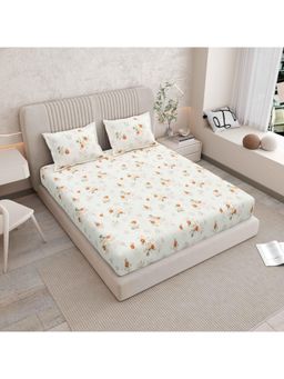 Indra's - Pure 100% Cotton 200Tc Super King Size Bedsheet With 2 Pillow Covers