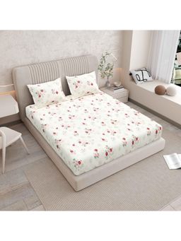 Indra's - Pure 100% Cotton 200Tc Super King Size Bedsheet With 2 Pillow Covers