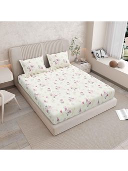 Indra's - Pure 100% Cotton 200Tc Super King Size Bedsheet With 2 Pillow Covers