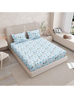 Indra's - Pure 100% Cotton 200Tc Super King Size Bedsheet With 2 Pillow Covers