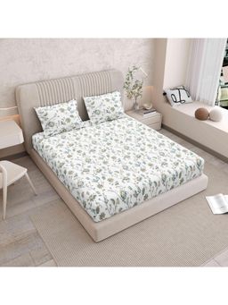Indra's - Pure 100% Cotton 200Tc Super King Size Bedsheet With 2 Pillow Covers