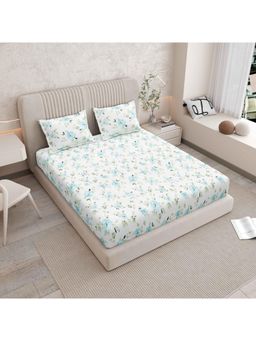 Indra's - Pure 100% Cotton 200Tc Super King Size Bedsheet With 2 Pillow Covers