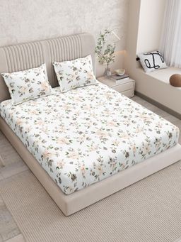 Indra's - Pure 100% Cotton 200Tc Super King Size Bedsheet With 2 Pillow Covers