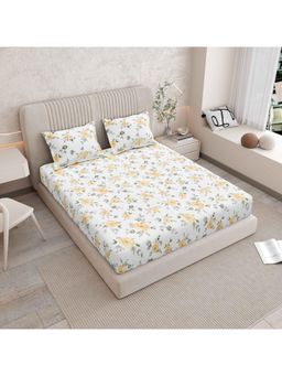 Indra's - Pure 100% Cotton 200Tc Super King Size Bedsheet With 2 Pillow Covers