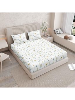 Indra's - Pure 100% Cotton 200Tc Super King Size Bedsheet With 2 Pillow Covers