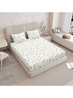 Indra's - Pure 100% Cotton 200Tc Super King Size Bedsheet With 2 Pillow Covers