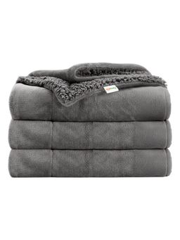 OYO BABY - Super Soft Sherpa Blanket Double Bed Reversible Flannel & Sherpa Winter Blanket