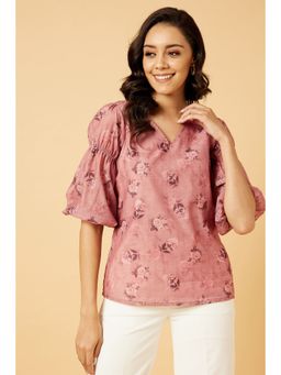 SALT Attire - Gulbaag Gathered Top - Pink