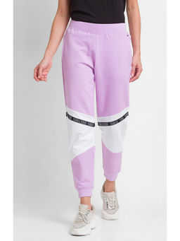 Spykar - Purple Mid Rise Regular Fit Casual Joggers