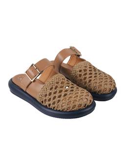 ERIDANI - Aiza Gold Pearl and Sequin Criss-Cross Strap Open Toe Sandal Heels