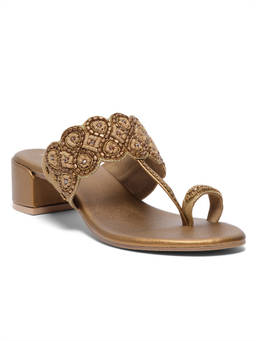 ERIDANI - Esra Antique Embroidered Sandals Heels