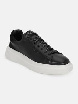 Guess - Men Leather Lace-Ups Round Toe Elba Cupsole Sneakers