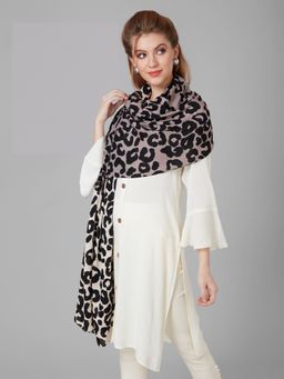 Style Quotient - Women Grey Animal Printed Scarf