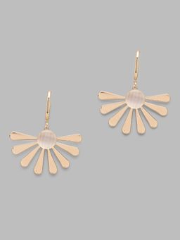 Globus - Floral Gold Plated Drop Earrings-3623501001