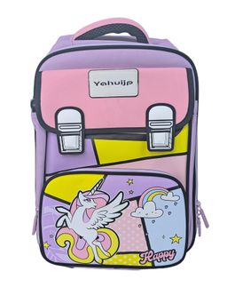 Little Surprise Box - Purple Happy Unicorn School Backpack for Kids (3-12 Years)