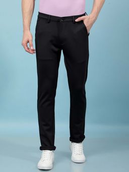 CRIMSOUNE CLUB - Men Black Knitted Trouser