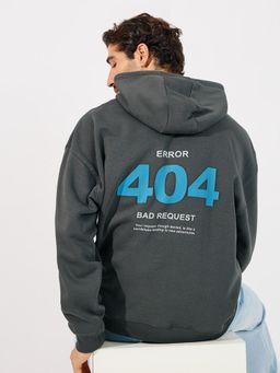 Styli - Men Back Print Heavy Oversized Fit Hoodie