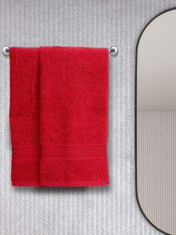 KOPA - Quick Dry 100% Cotton Soft Terry Towel -2Pc Hand Towel D'Ross Solid-Red