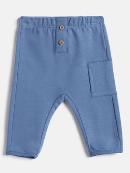 Chicco - Boys Blue Solid Relaxed Joggers