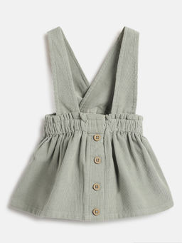 Chicco - Girls Green Cotton Short-Length Dungaree