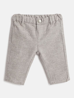 Chicco - Boys Grey Mid-Rise Regular Trouser