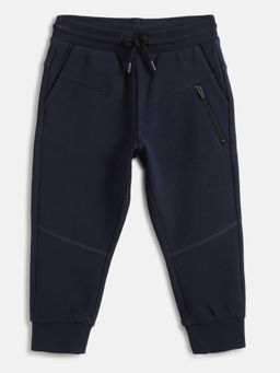 Chicco - Boys Navy Blue Solid Joggers