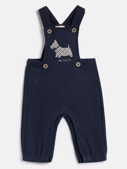 Chicco - Boys Navy Blue Applique Ankle Length Dungaree