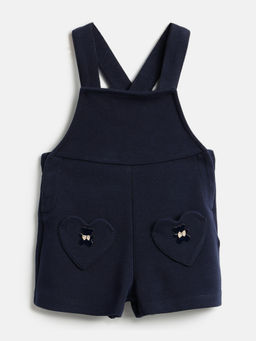 Chicco - Infant Girls Navy Blue Short-Length Dungaree