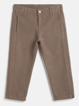 Chicco - Boys Brown Regular Fit Trouser