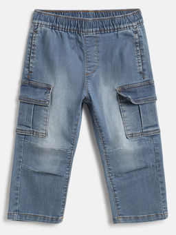 Chicco - Boys Blue Mid-Rise Cotton Jeans