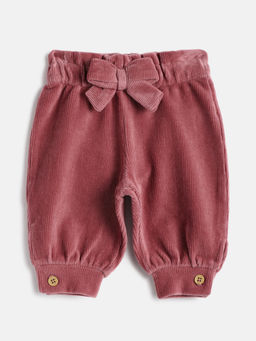 Chicco - Girls Pink Textured Pleated Joggers