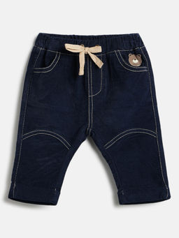 Chicco - Boys Navy Blue Mid-Rise Regular Fit Trouser