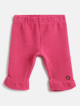 Chicco - Girls Pink Mid-Rise Ankle-Length Leggings