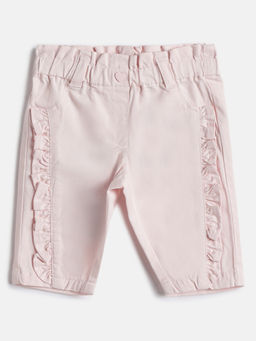 Chicco - Girls Pink Regular Fit Mid-Rise Cotton Trouser