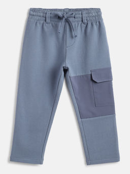 Chicco - Boys Blue Regular Fit Mid-Rise Cotton Cargo