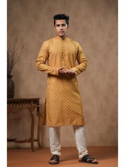 ETHNIC INDIA - Men Ethnic Motifs Embroidery Mandarin Collar Straight Kurta