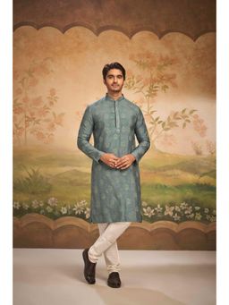 ETHNIC INDIA - Men Ethnic Motifs Embroidery Mandarin Collar Straight Kurta