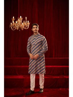 ETHNIC INDIA - Men Ethnic Motifs Print Mandarin Collar Straight Kurta