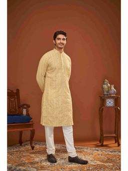 ETHNIC INDIA - Men Ethnic Motifs Print Mandarin Collar Straight Kurta