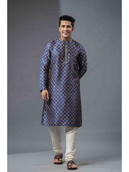 ETHNIC INDIA - Men Ethnic Motifs Print Mandarin Collar Straight Kurta