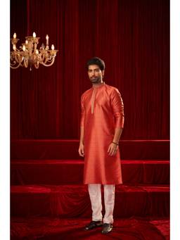 ETHNIC INDIA - Men Ethnic Motifs Print Mandarin Collar Straight Kurta