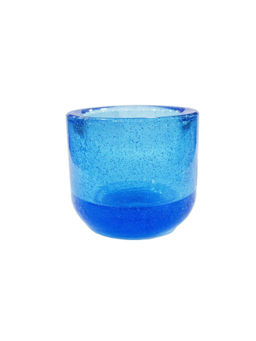 Premsons - Glass Votive Tealight Candle Holders-Blue