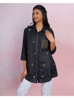 The House of Hemp - Dune Cactus Embroidered Shirt